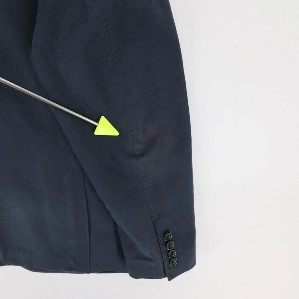J Crew Ludlow Blazer Mens 46R Navy Blue Cotton Linen Unstructured Baird McNutt